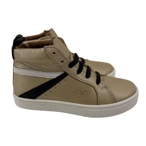 Freshly Picked Toddler Size 10 Gold Metallic Leather High Top Sneakers Shoes